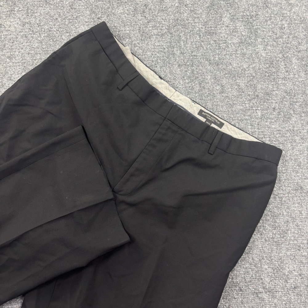 Banana Republic Dress Pants 38/34 Black Wool‎ Classic Fit Mens